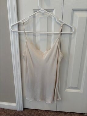 Light Cream Satin Cowl Neck Camisole